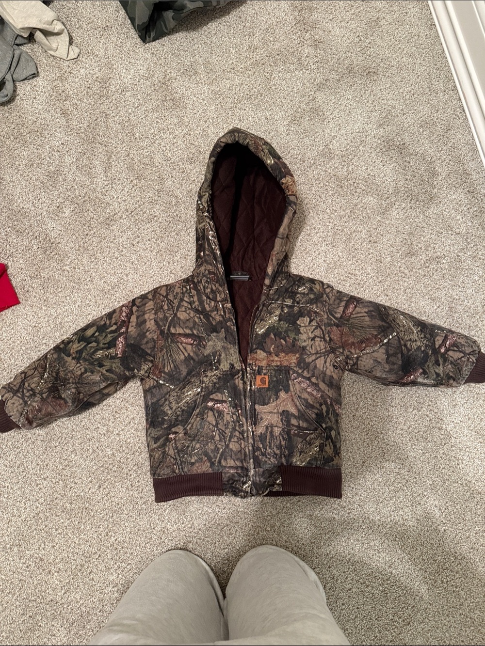 Carhartt Brown & Green Realtree Camo Hooded Jacket